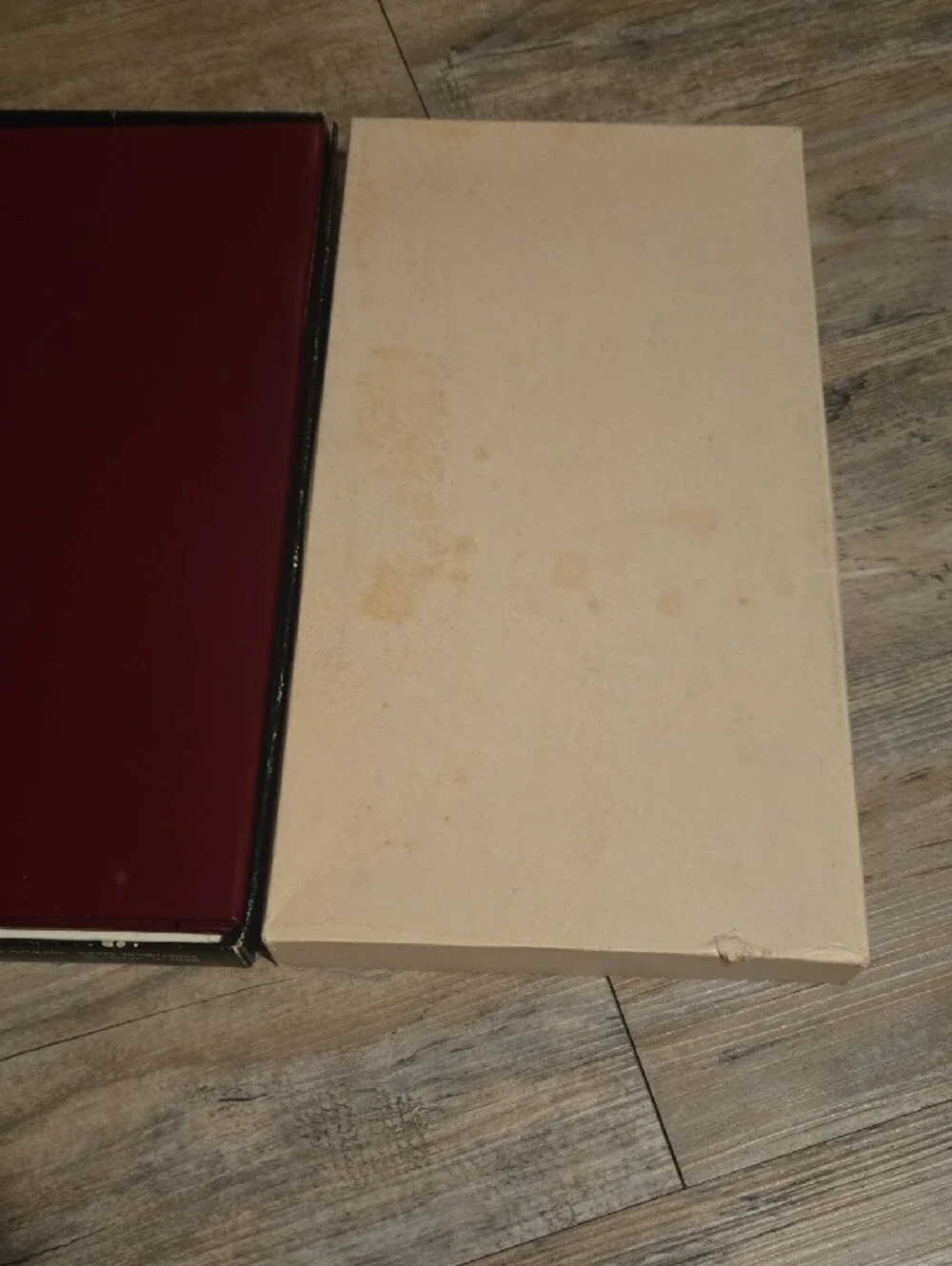 Vintage Postcard Album In Wine Red